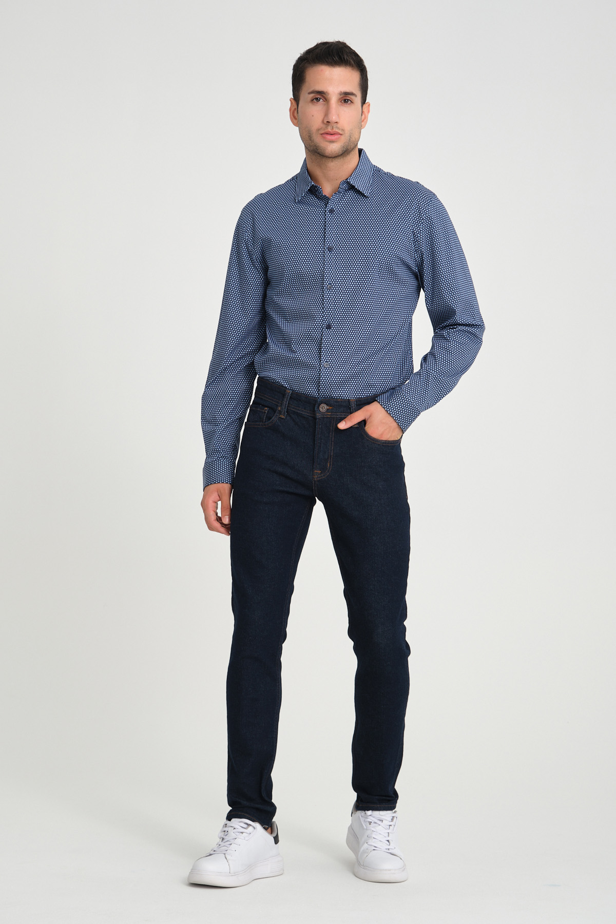 Slim D309 Günlük Erkek Straight Strech Jean Normal Bel Young 5 Cep Denim Pantolon