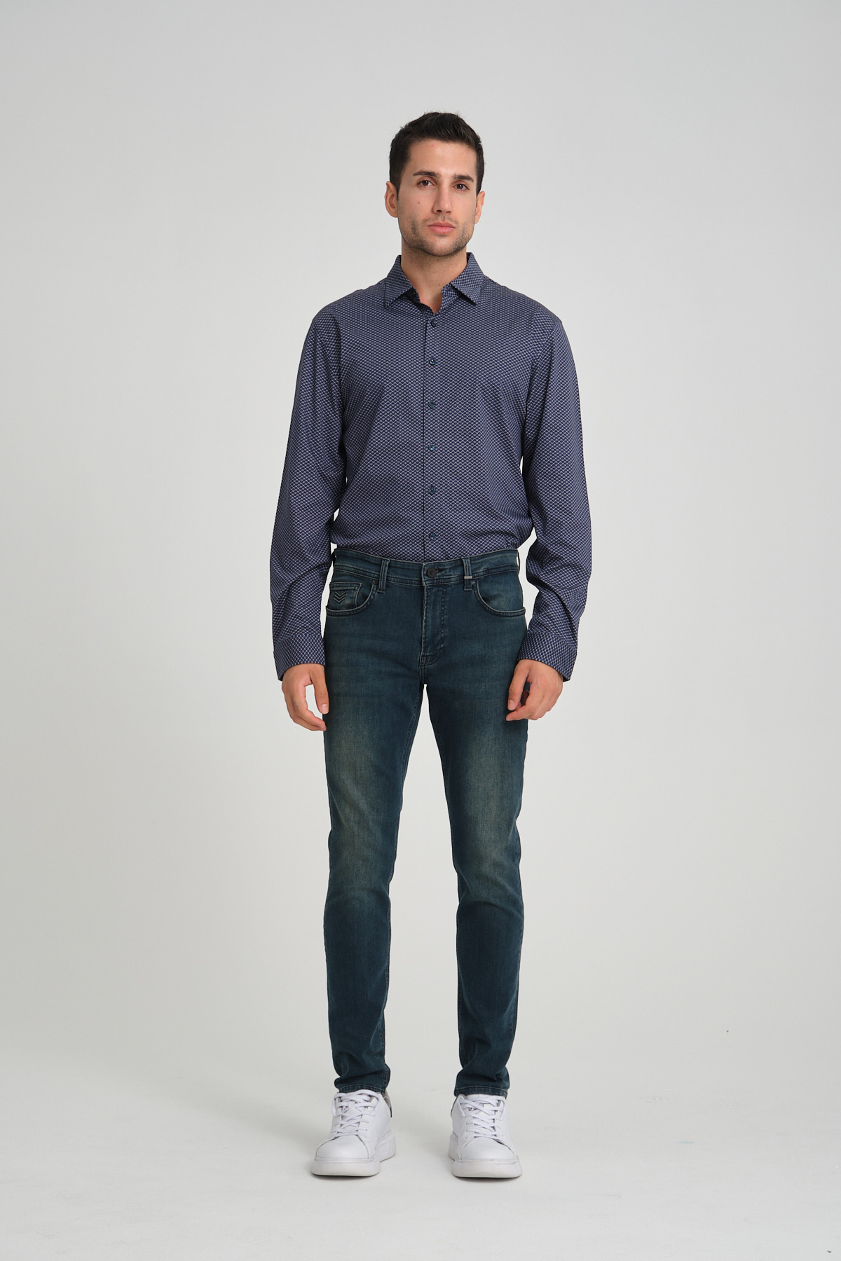 Slim D303 Günlük Erkek Straight Strech Jean Normal Bel Young 5 Cep Denim Pantolon