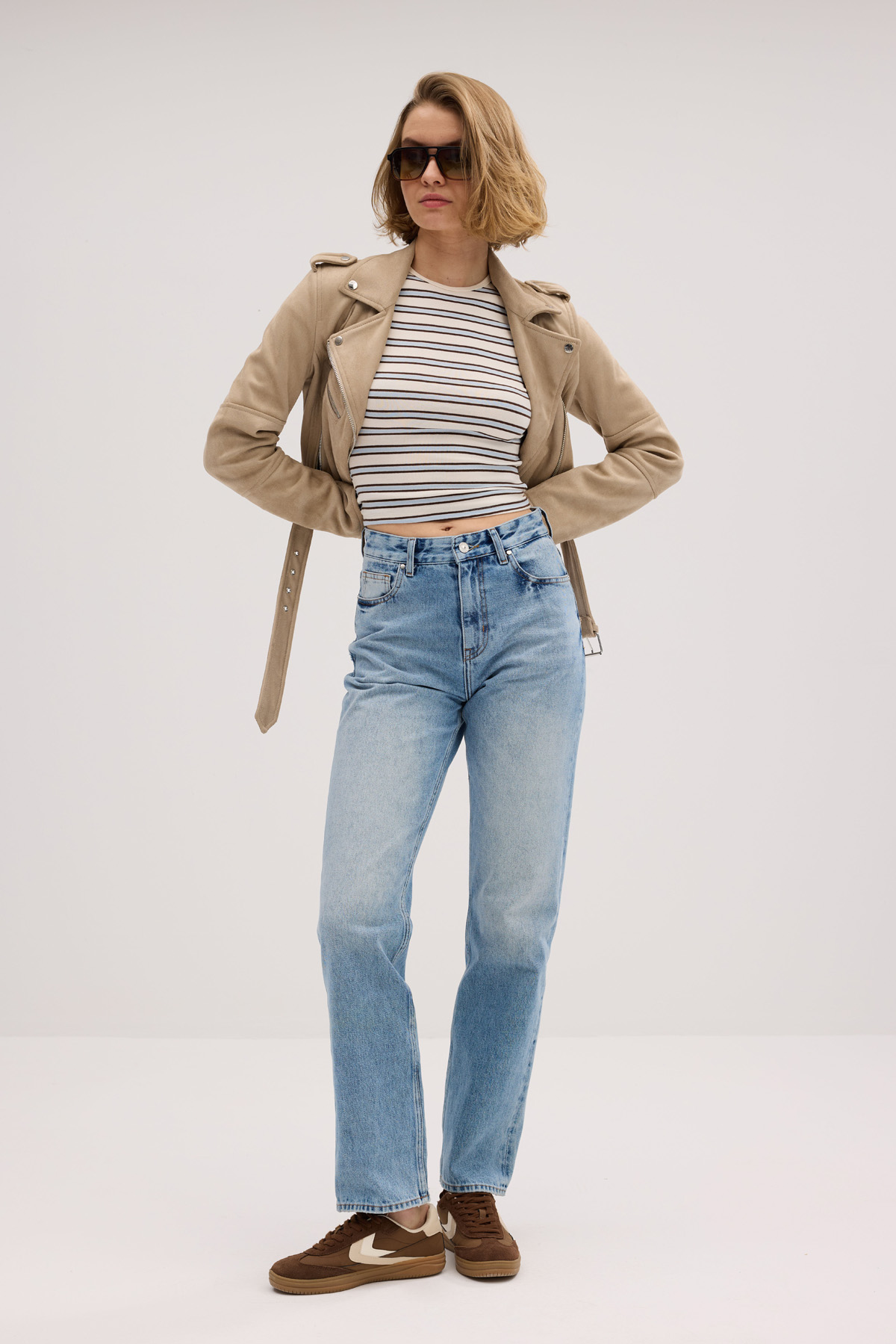 Klasik D289 Günlük Kadın Straight Jean Rigit Normal Bel Comfort 5 Cep Denim Pantolon