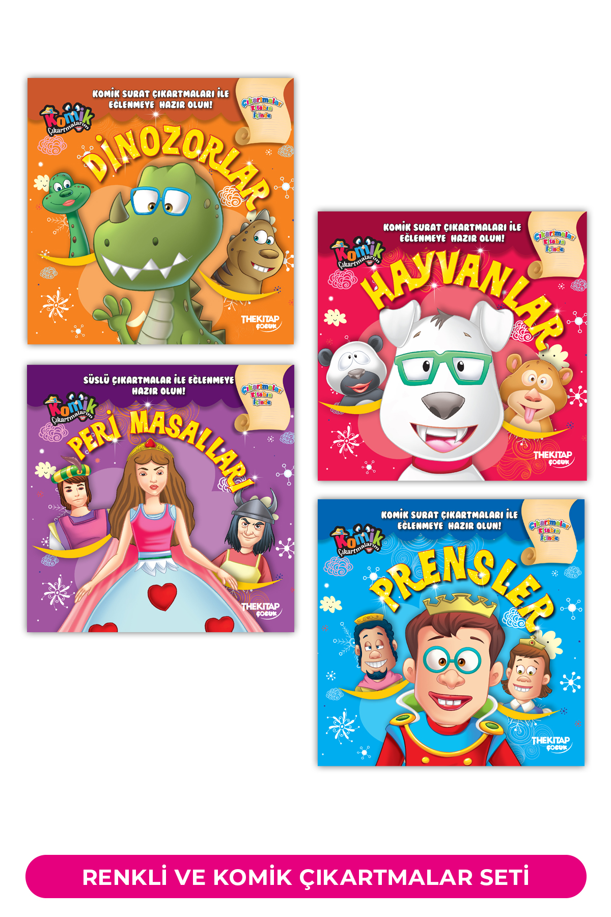 Renkli ve Komik Çıkartmalar Seti