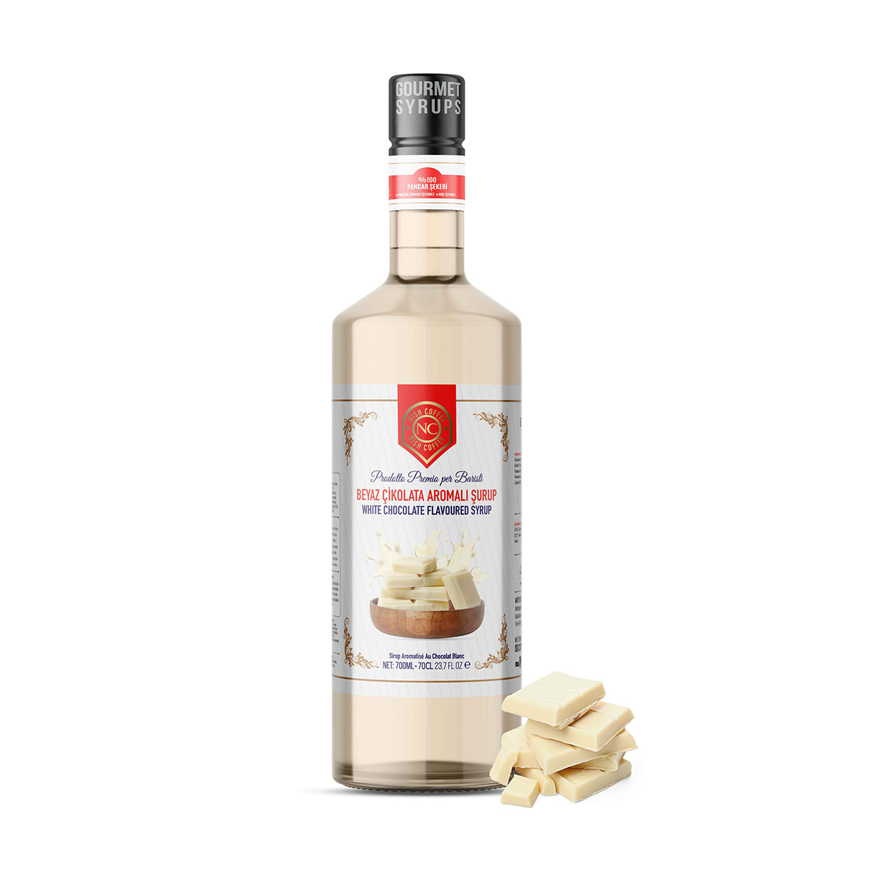 Nish Beyaz Çikolata Aromalı Şurup 700 ML - P