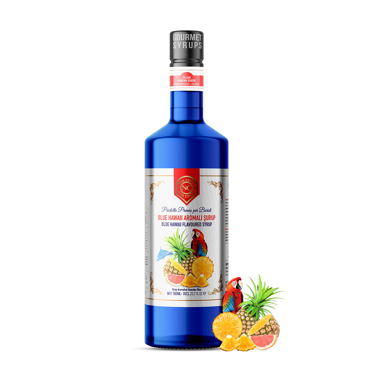 Nish Blue Hawaii Aromalı Şurup 700 ML - P