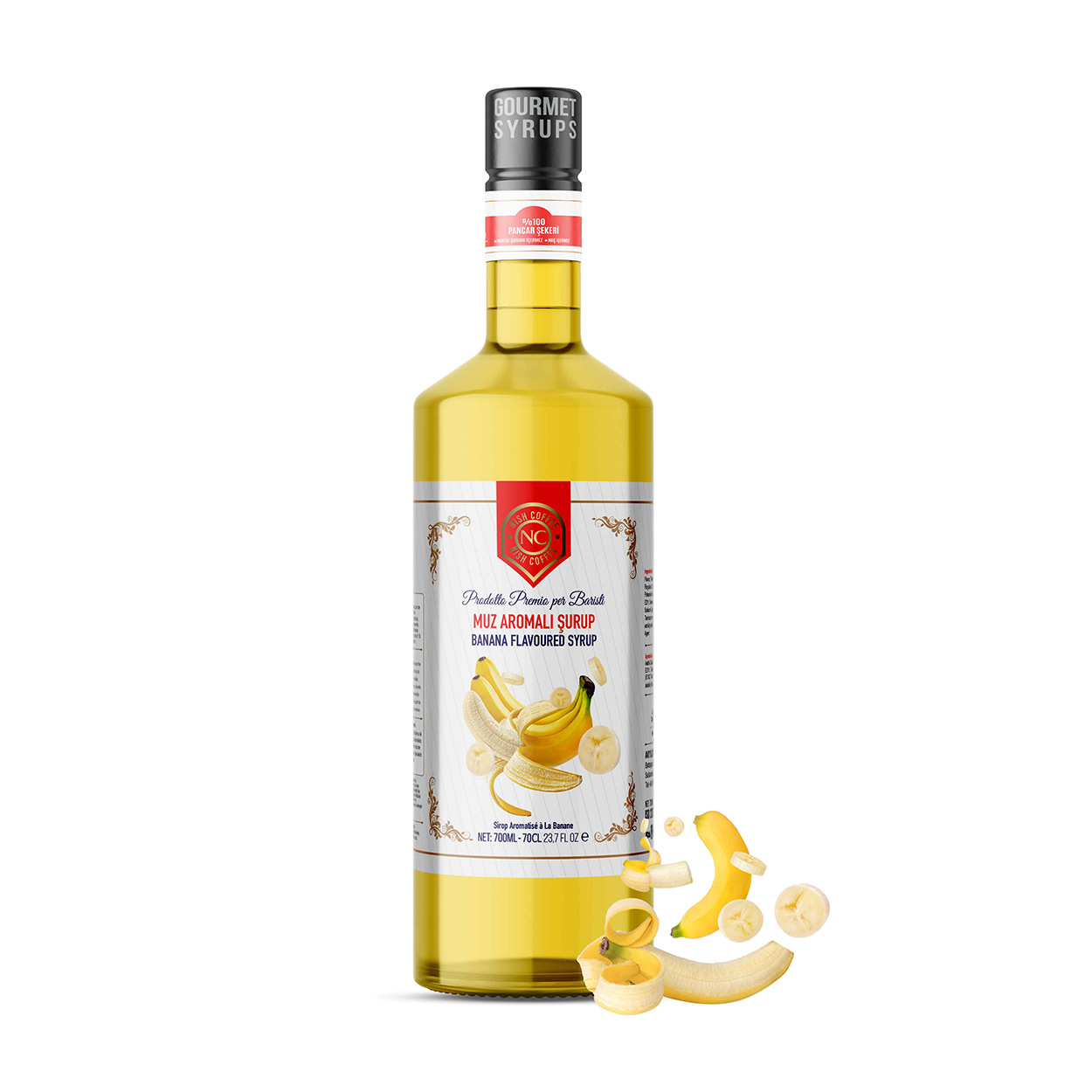 Nish Muz Aromalı Şurup 700 ML - P