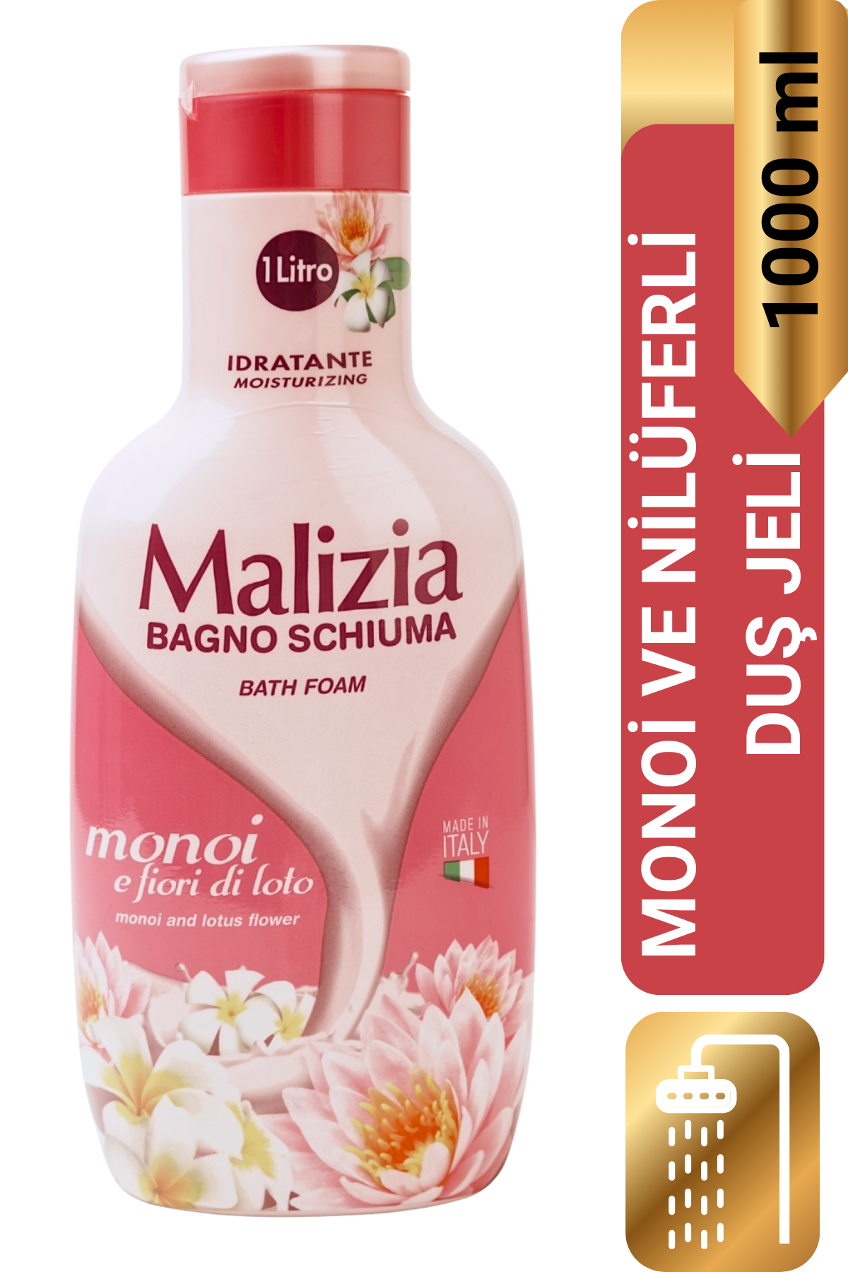 Malizia Duş Jeli Monoi ve Nilüfer Çiçeği 1000 ml