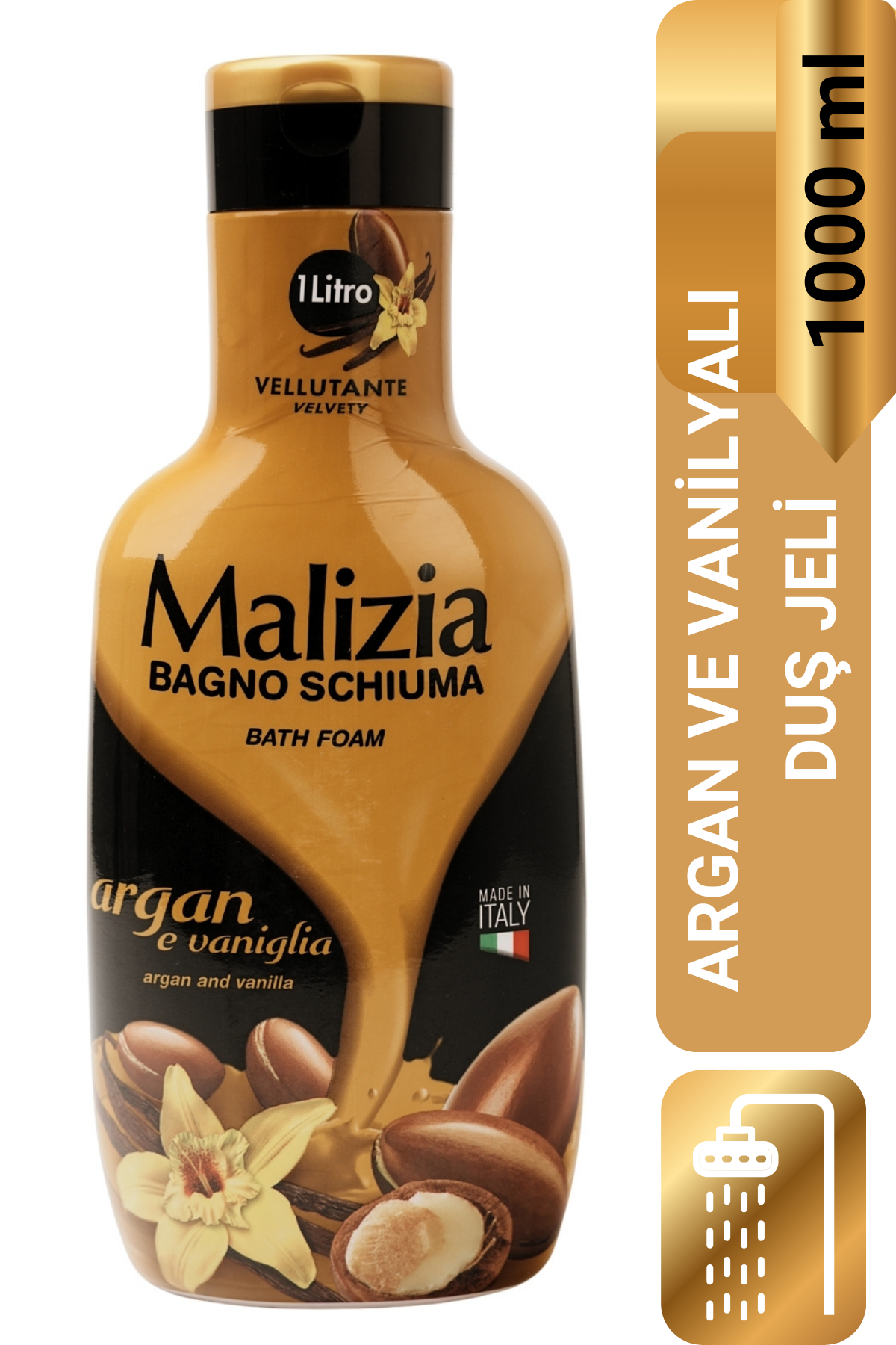 Malizia Duş Jeli Argan ve Vanilya 1000 ml