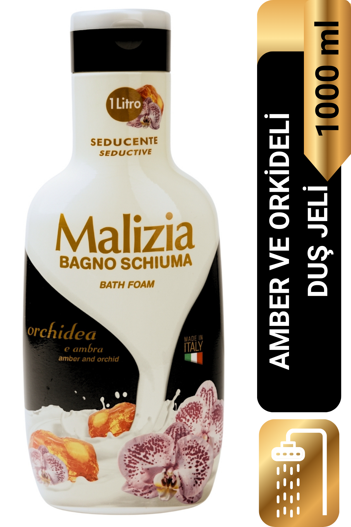 Malizia Duş Jeli Amber ve Orkide 1000 ml