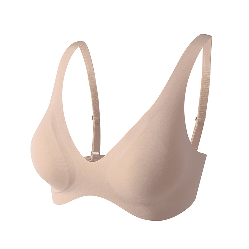 350140 Lazer Kesim V Yaka Pedli Rahat İz Yapmayan Günlük Sütyen