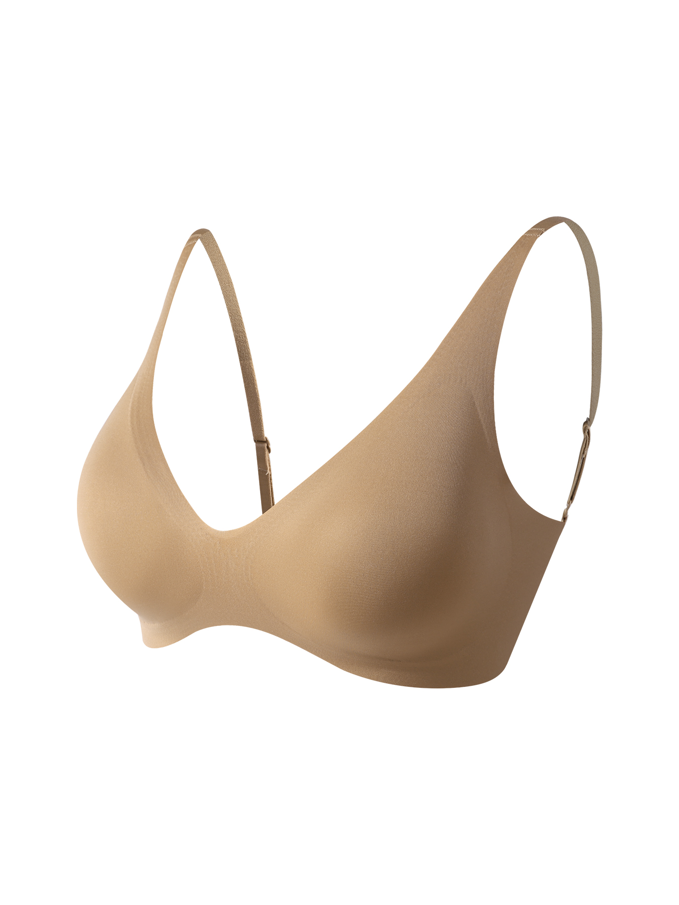 Lazer Kesim V Yaka Pedli Rahat İz Yapmayan Günlük Sütyen